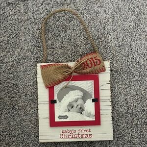 Baby's First Christmas 2015 Photo Ornament